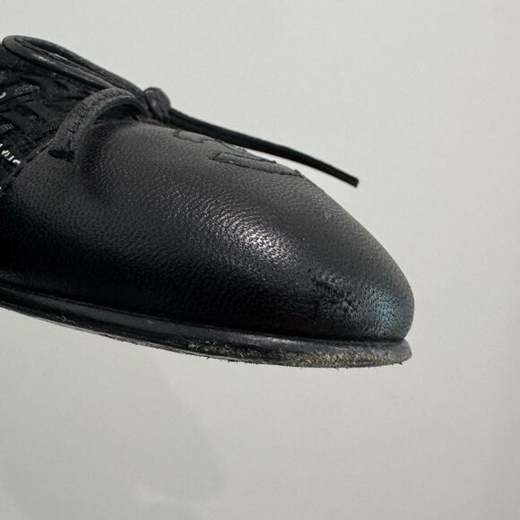 Chanel Ballerina Ribbon Tweed Cap Toe Ballet Flats In Black EU 39 - Picture 5 of 8